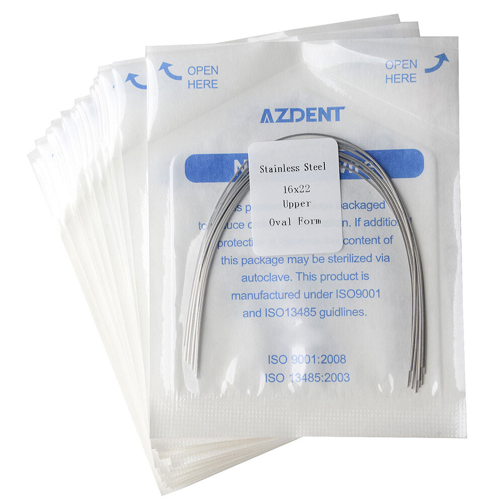 AZDENT Dental Orthodontic Rectangular Stainles Steel Arch Wire Ovoid/Nature Form