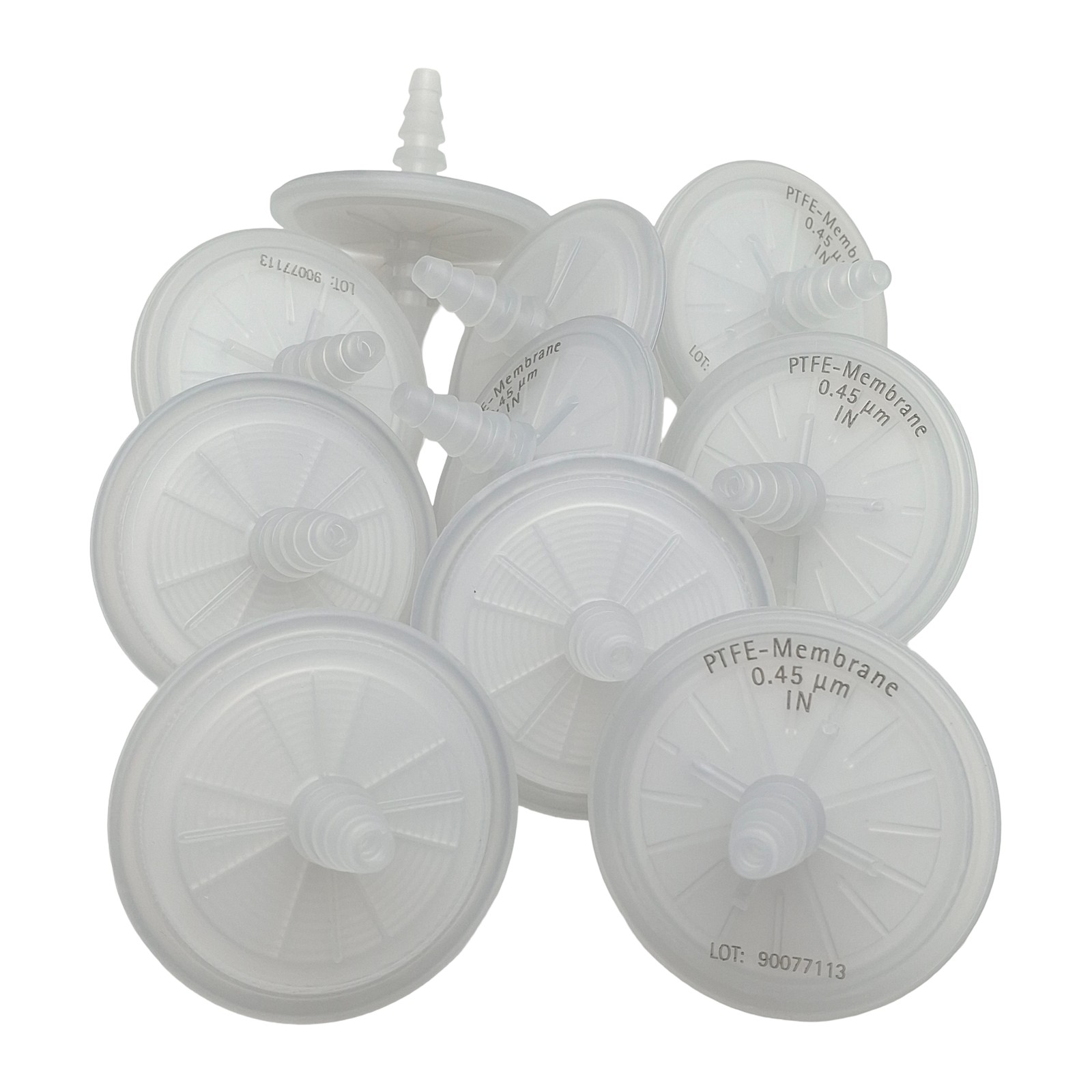 Lot of 10 Cole-Parmer UX-02915-30 PTFE Syringe Filter Non-Sterile, 0.45µm, ø50mm