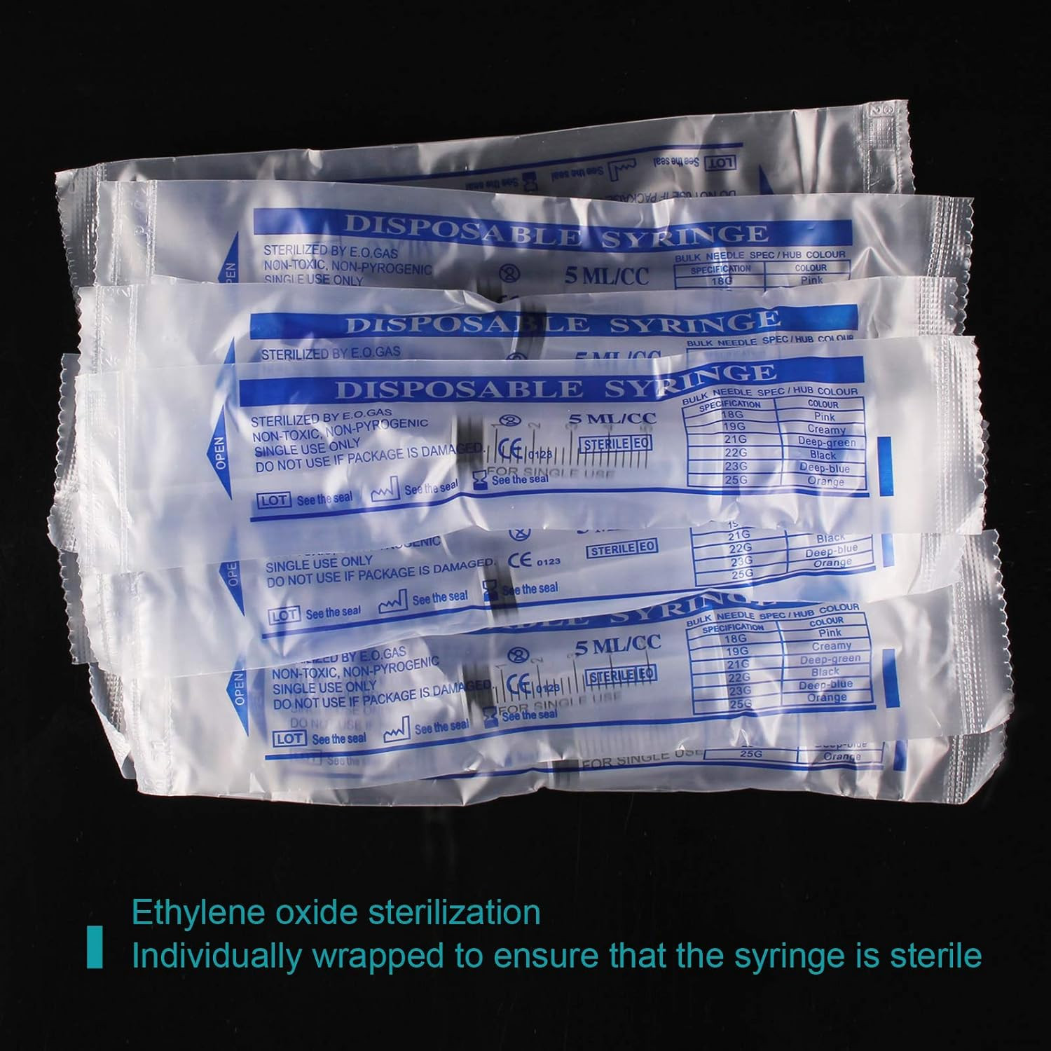 60Pack 5Ml Syringe without Needle – 5 Ml Small Plastic Syringes Sterile Individu