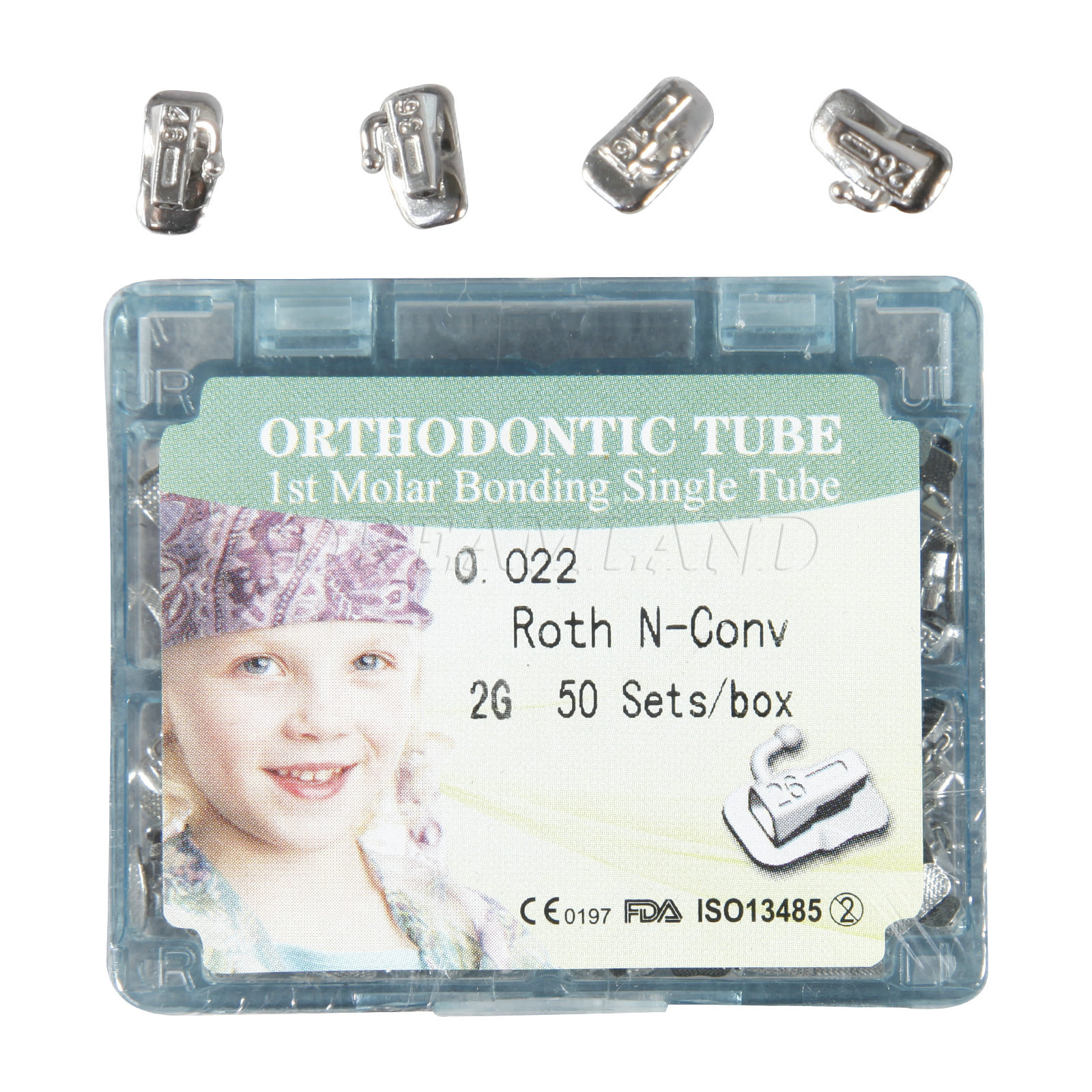 200pcs Dental Orthodontic Buccal Tubes Bondable Roth 022 1st 2nd Molar CE&FDA
