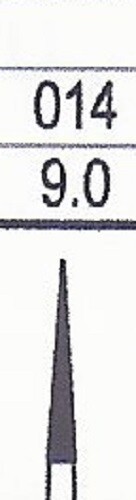 EF9 Premium Solid Carbide 1-Piece Construction Needle Bur Safe End 12 Blades 5pk
