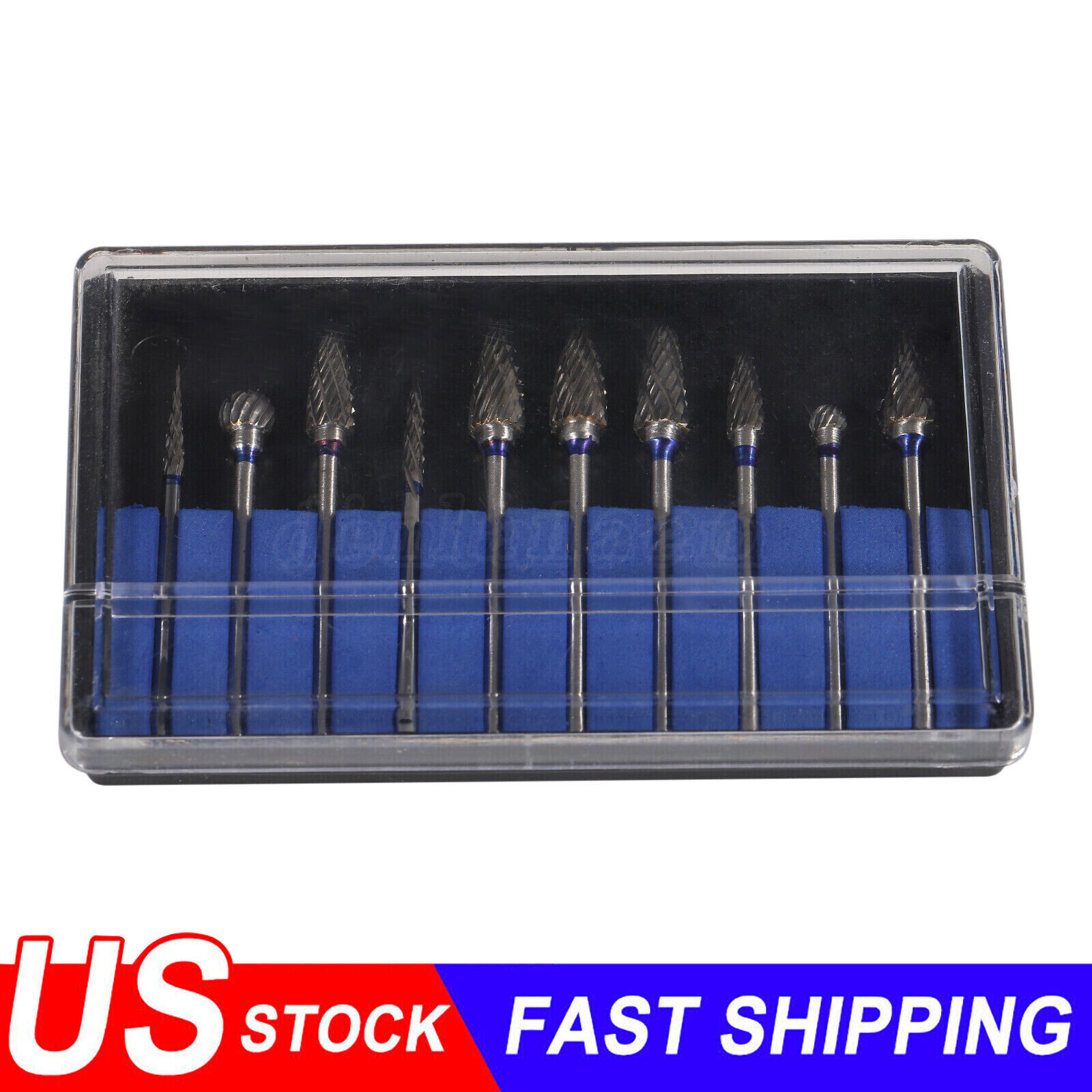 10 Pcs Tungsten Carbide HP Dental Acrylic Bur Drill Coarse Cutter 2.35mm Shank