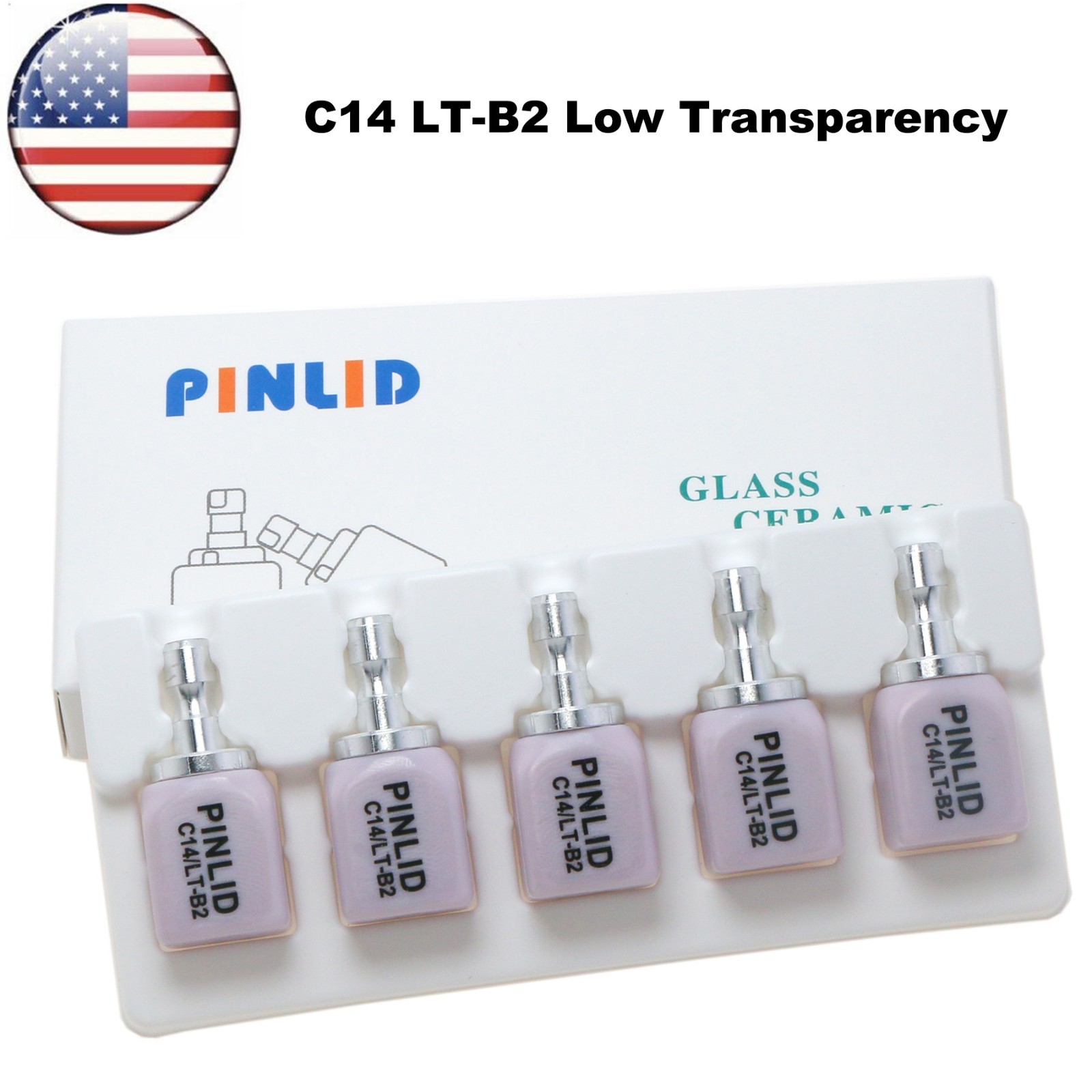 US C14 HT/LT B1/B2 EMAX Dental Glass Ceramic Lithium Dislicate CEREC Emax CAD