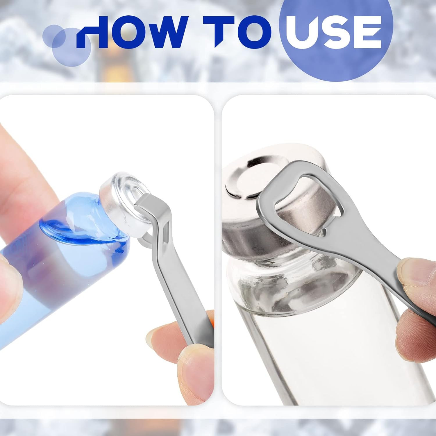 3 Pcs Vial Decapper for 20Mm and 13Mm Flip Vial Cap Stainless Steel Remover Oral