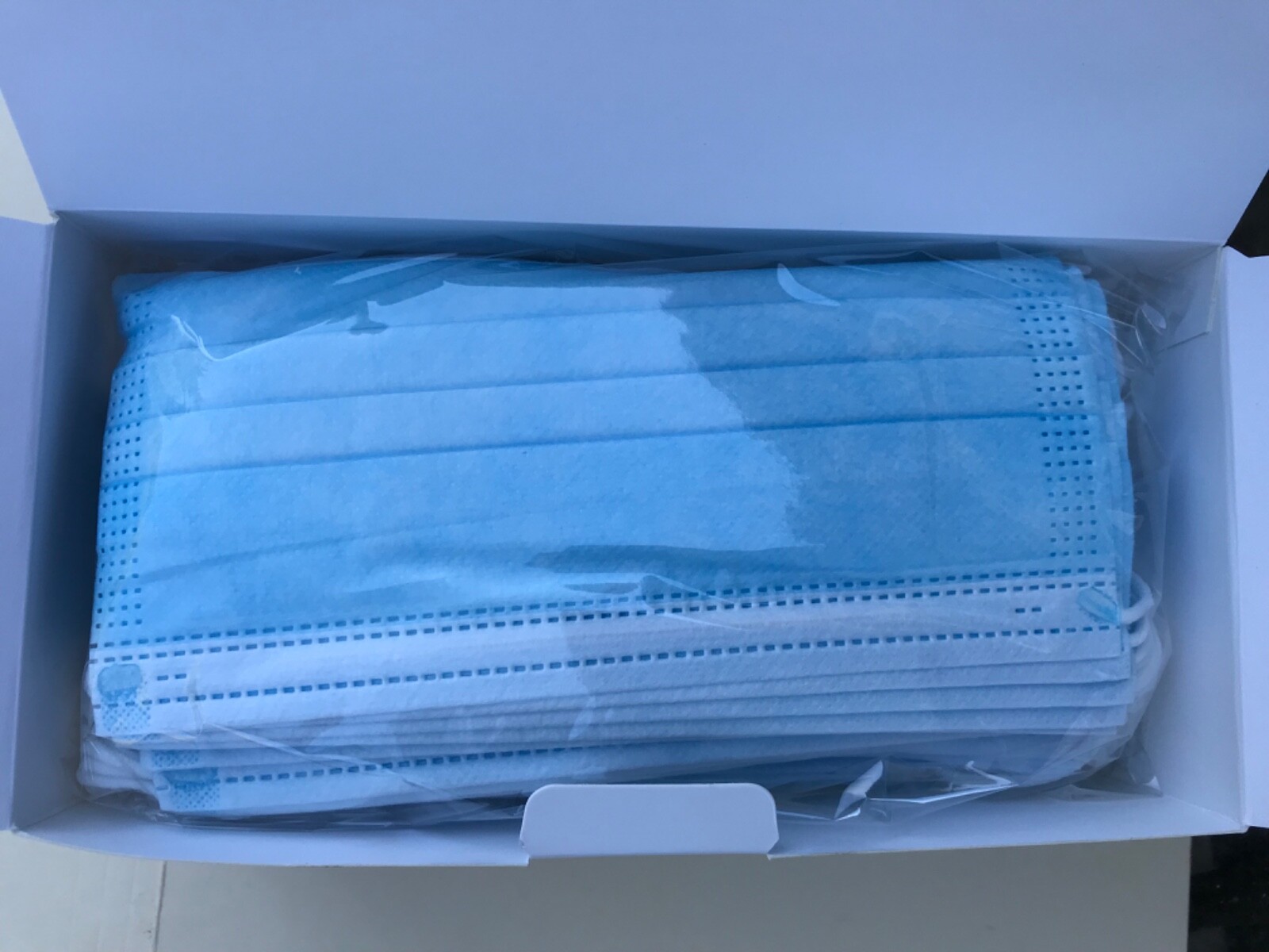 4 boxes) 50 Disposable Face Masks 3-Layers of Protection Earloop
