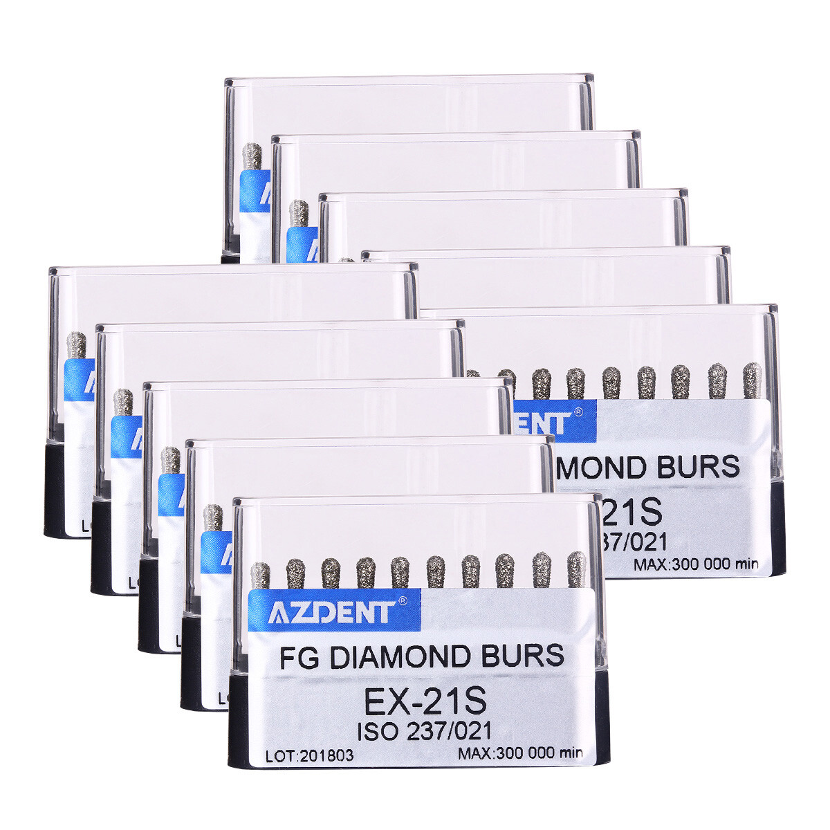 AZDENT Dental Super Coarse FG Diamond Burs fit for High Speed Handpiece