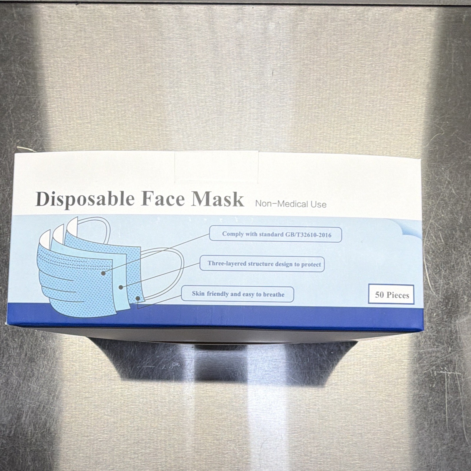 600 Face Mask, 3-Ply Disposable Face Mask Ear Loop Cosmetology PHF399B