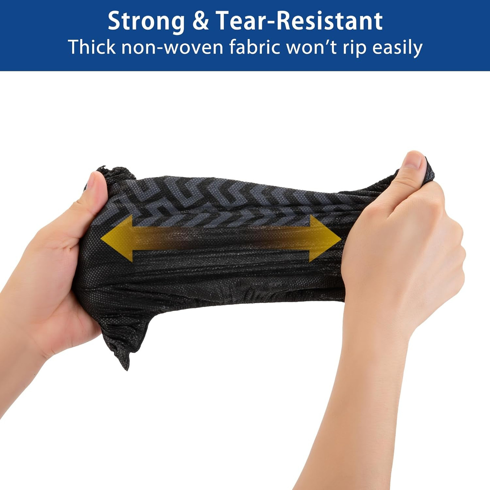 Disposable Shoe Covers X-Large Size 200 Pack Black Non-Woven Fabric