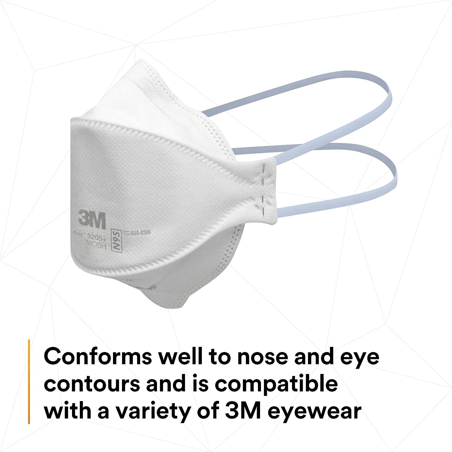 3M Aura 9205+ N95 Particulate Respirator Disposable Protective Mask(5~1000 pcs)