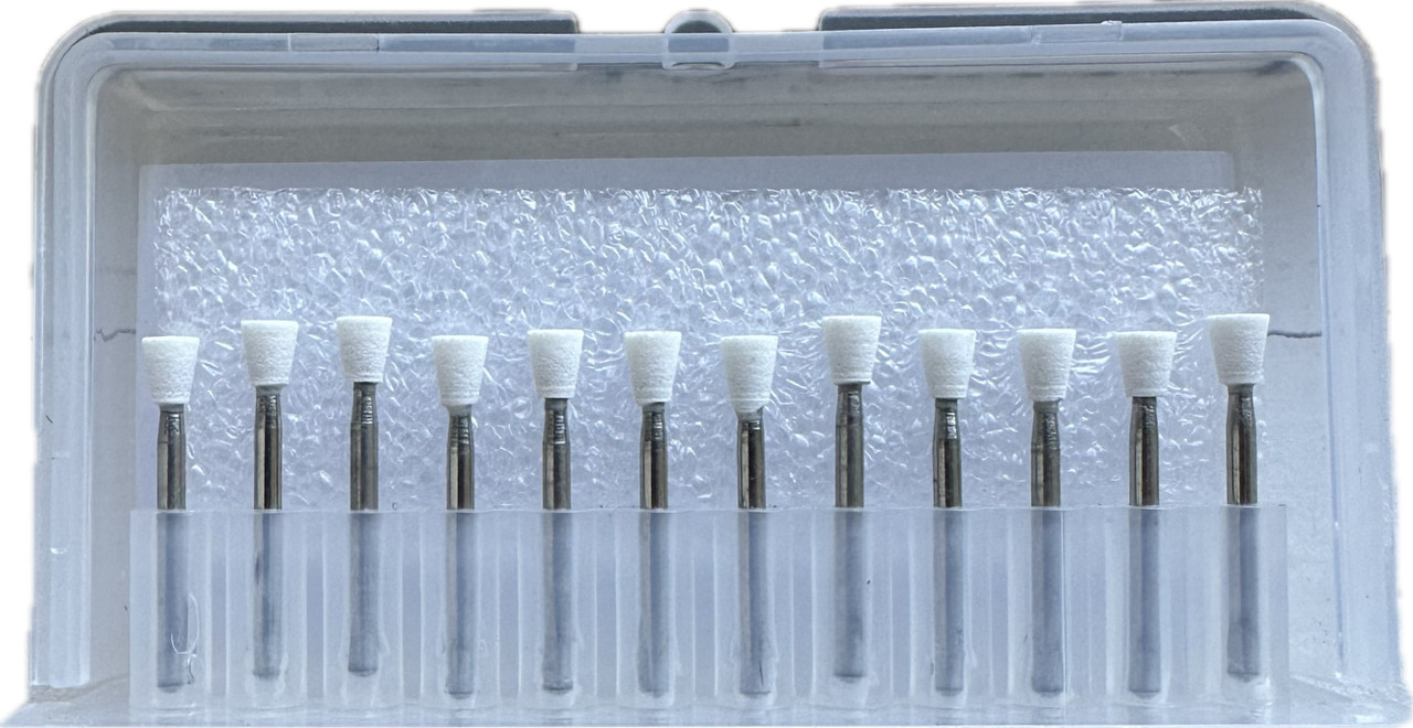 RMH3 Dental FG IC2 Aluminum Oxide White Finishing Stones 12/pk