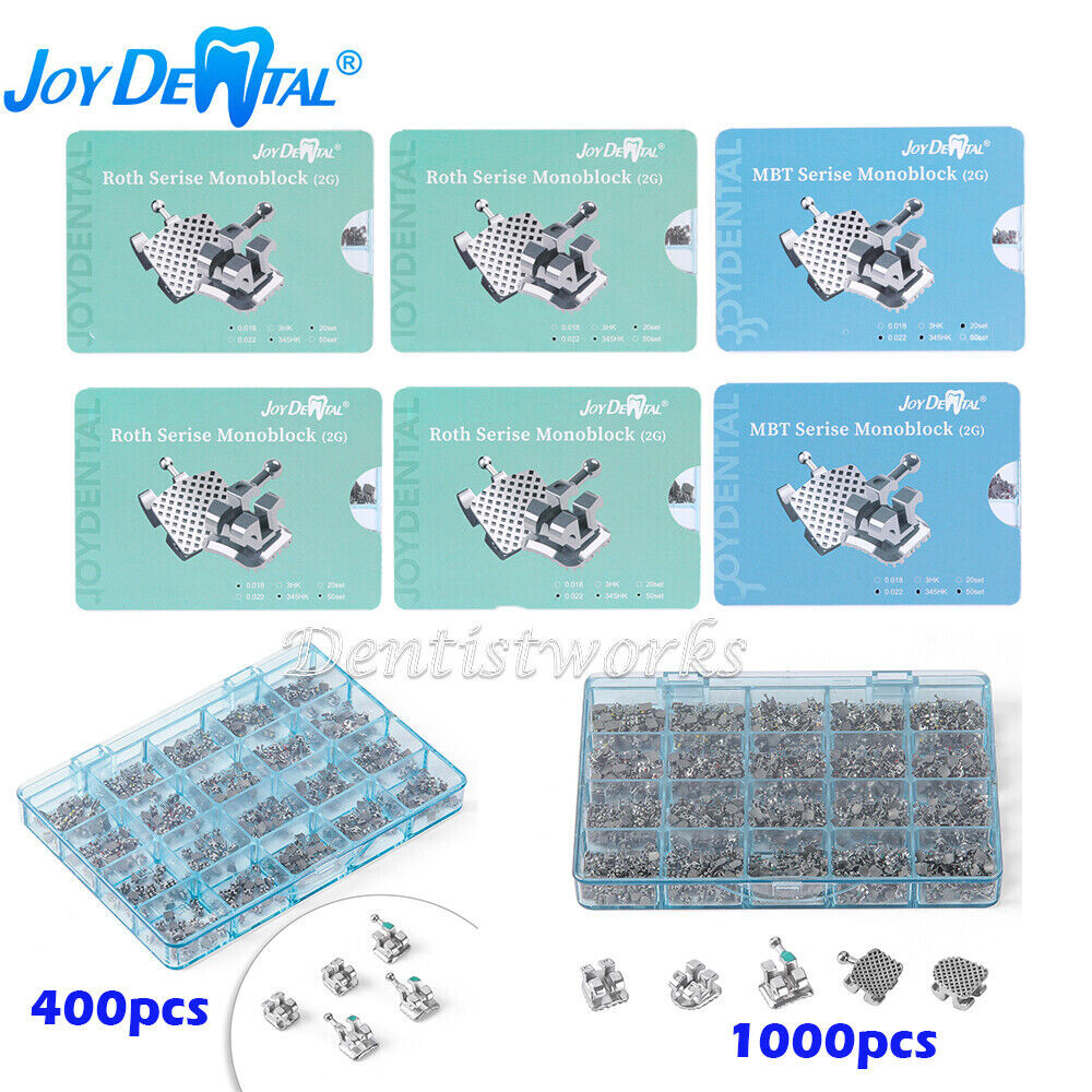 20set/50set Dental Orthodontic Mini Brackets MBT/Roth .018/.022 Hooks3-4-5 Brace