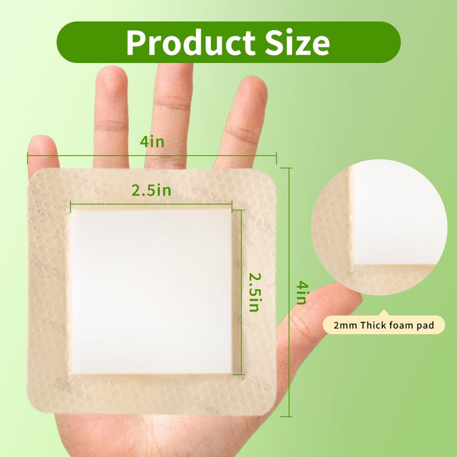 Silicone Foam Dressing 4×4 with Border – 10 Pack Waterproof Wound Dressing Ba…