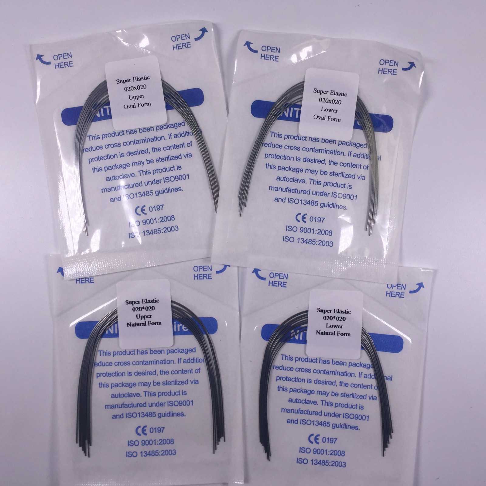 50Bags Dental Niti Super Elastic Arch Wires Rectangular Ortho Natural/Oval Form