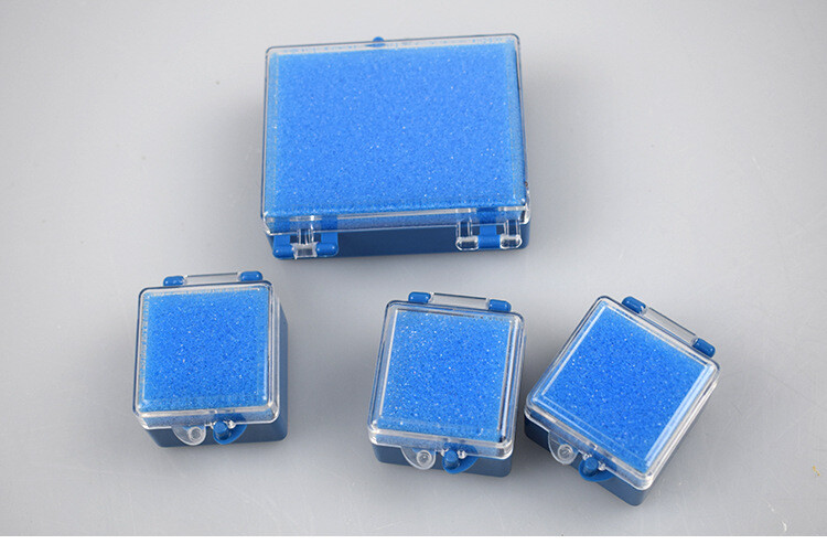 10pcs 1 inch Denture Case Dental Crown Box Teeth Storage Sponge Case Box