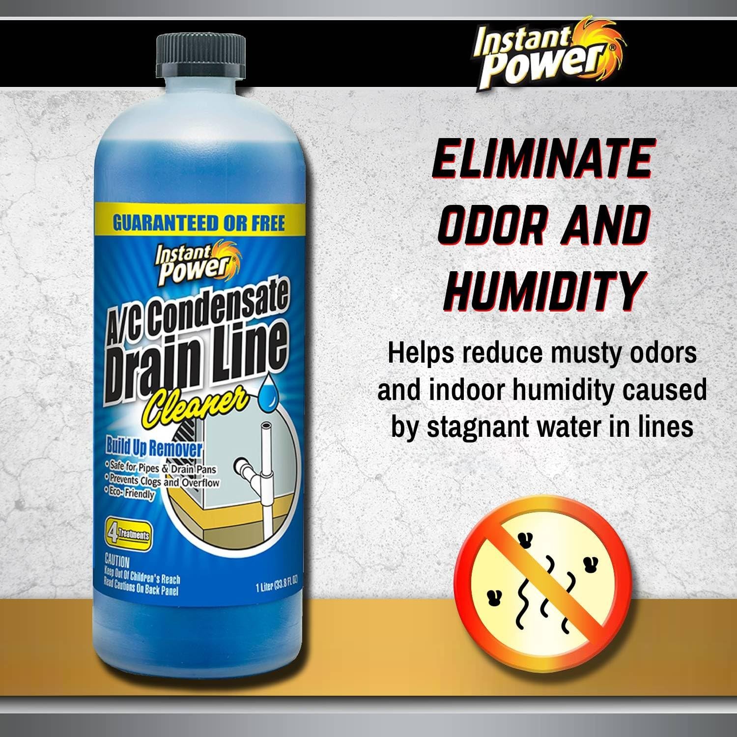 Instant Power A/C Condensate Drain Line Cleaner – AC & HVAC 1 liter, blue