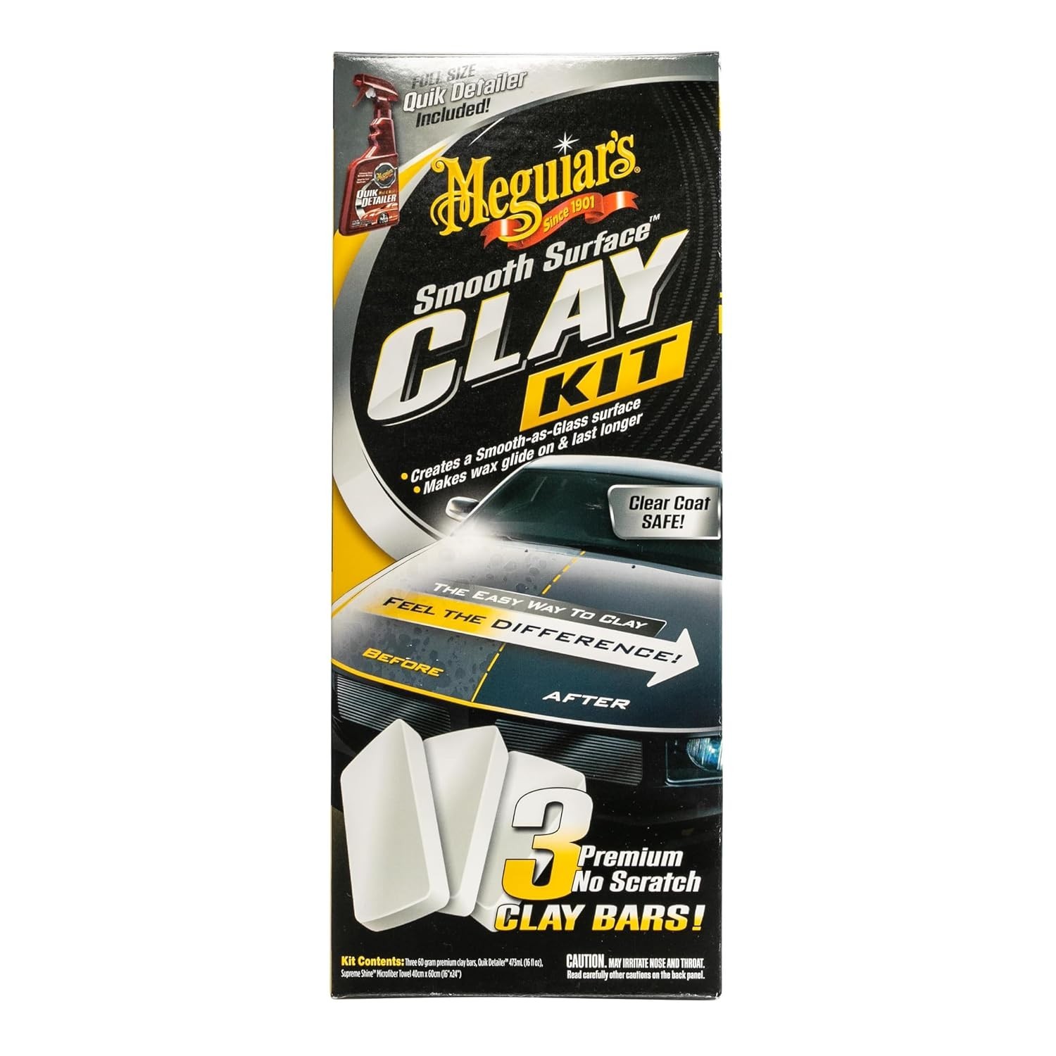 G191700 Smooth Surface Clay Kit, Safe and Easy Car Claying for Smooth as Glas…