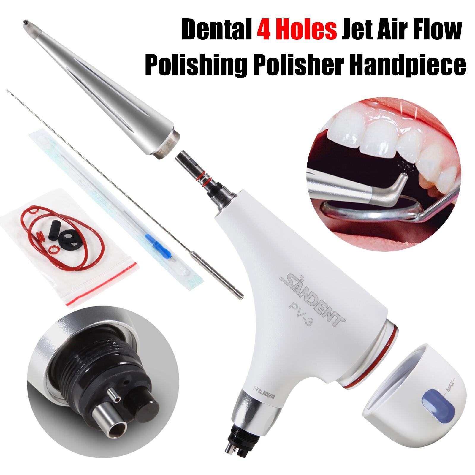 Dental dentist use Dental Jet Air prophy Polisher polishing Handpiece 4 Hole M4