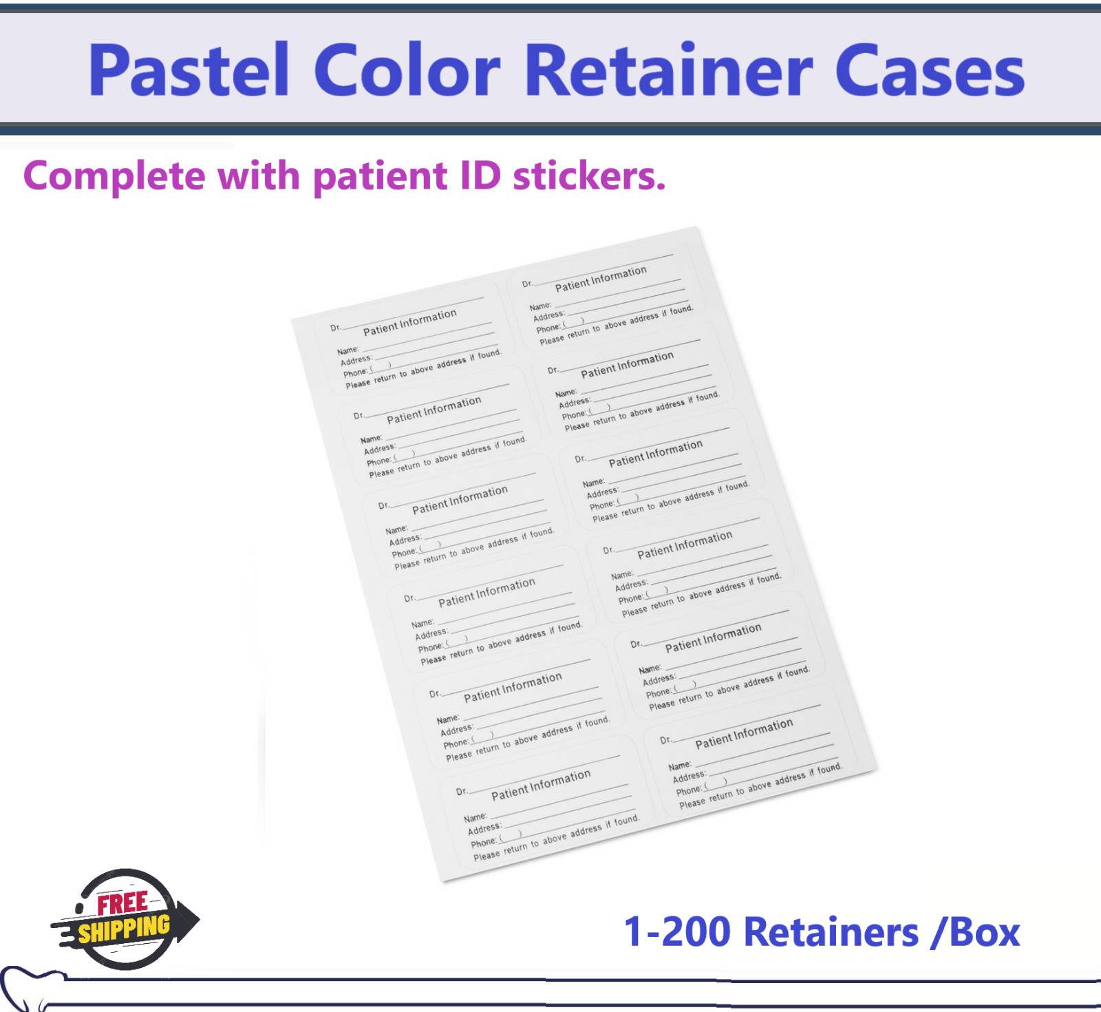 Dental Retainer Denture Storage Case Box Mouthguard Container Assorted Upto 200