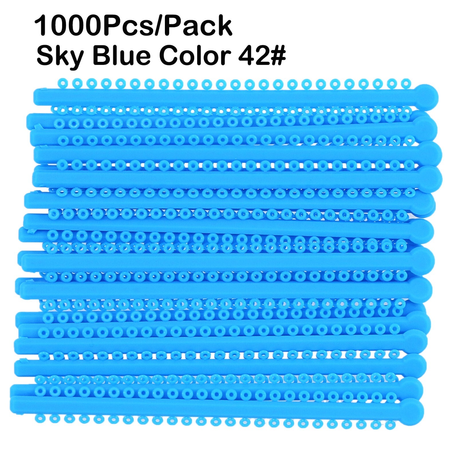 1000Pcs/Pack Long Type Dental Orthodontic Ligature Ties Elastic Rubber Bands