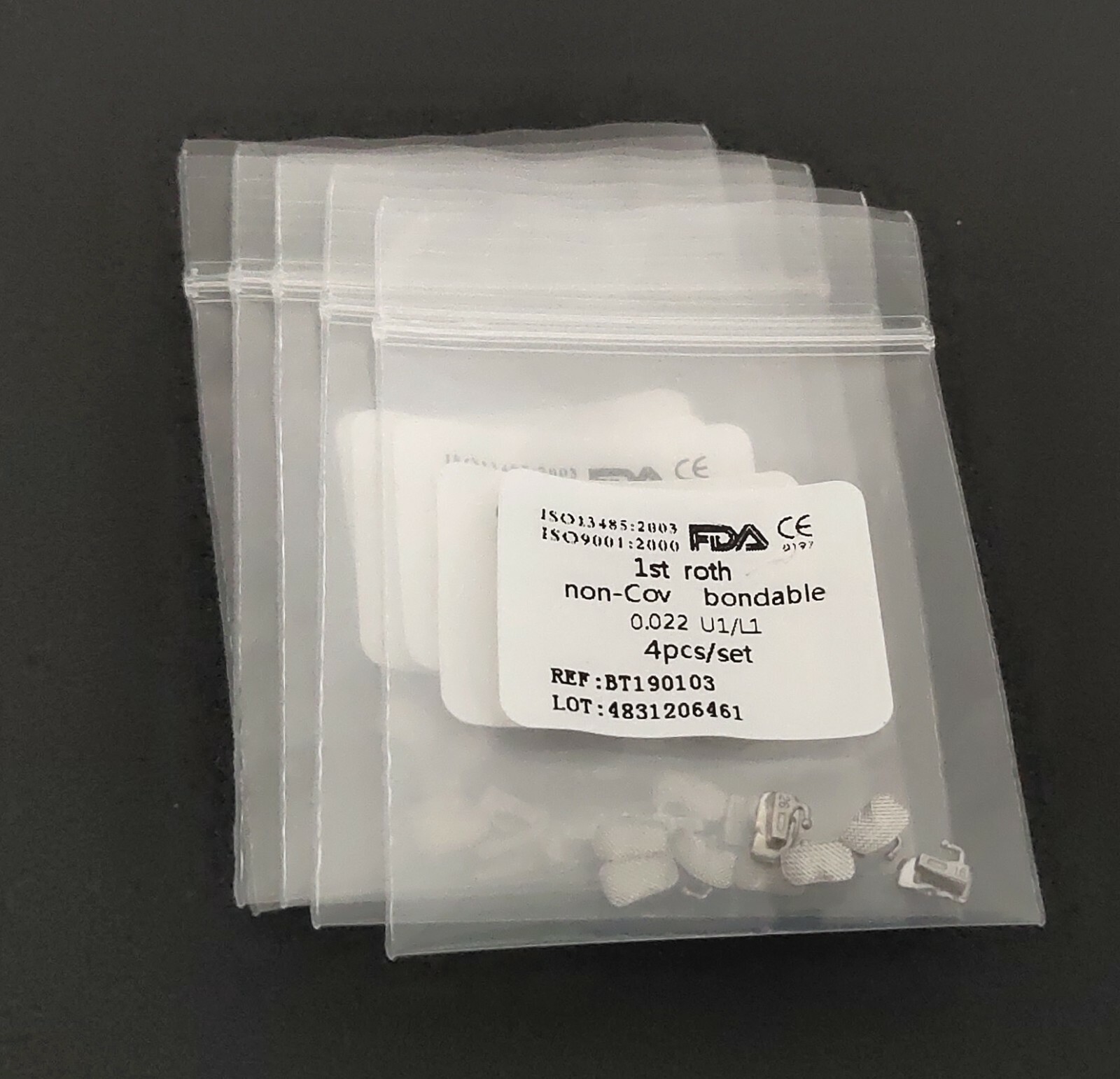 80Pcs Dental Orthodontic No-Con Buccal Tubes 1st/2nd Roth 0.022″ Molar Bondable