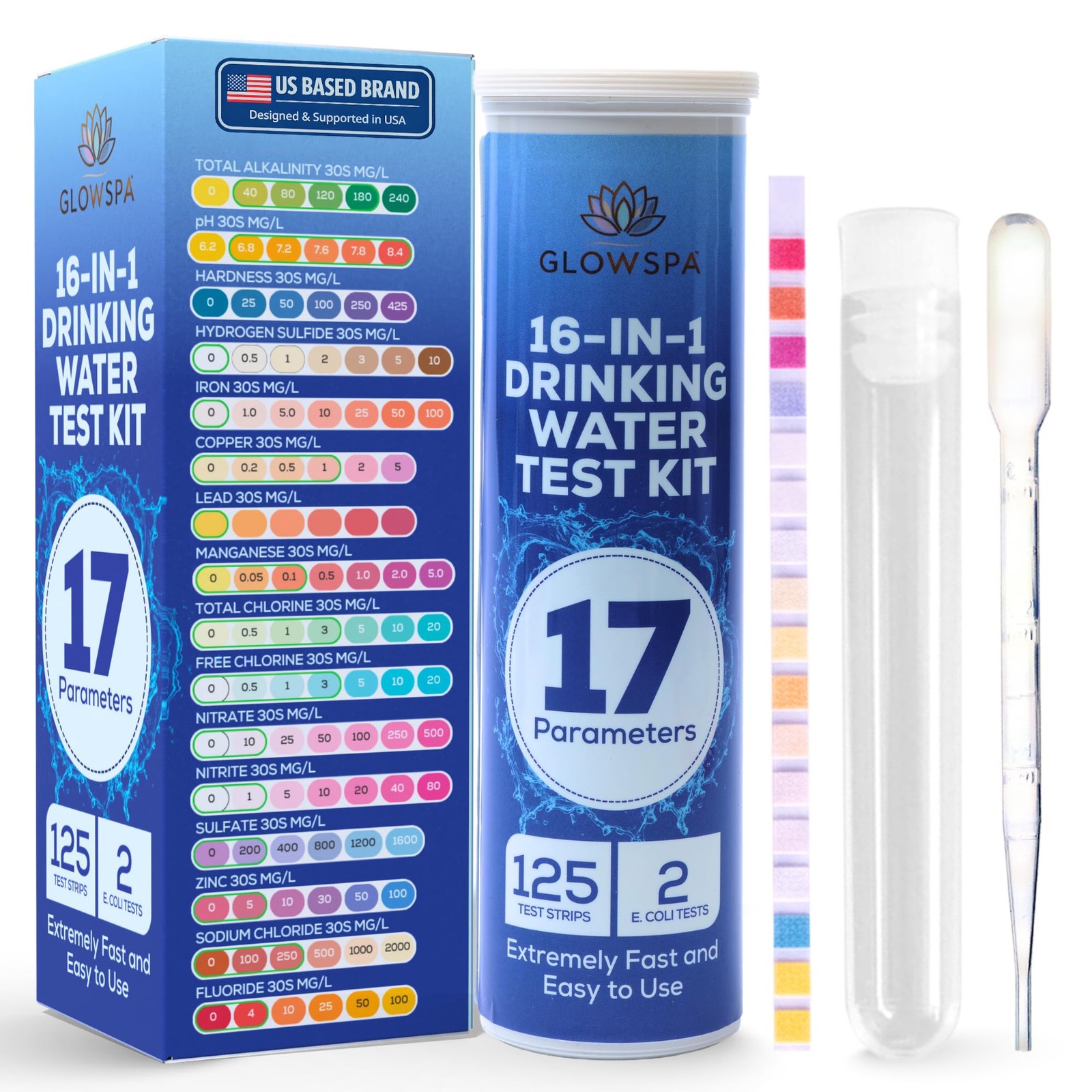 17-in-1 Drinking Water Test Kit -125 Parameters Tests Strips for Home, Tap…