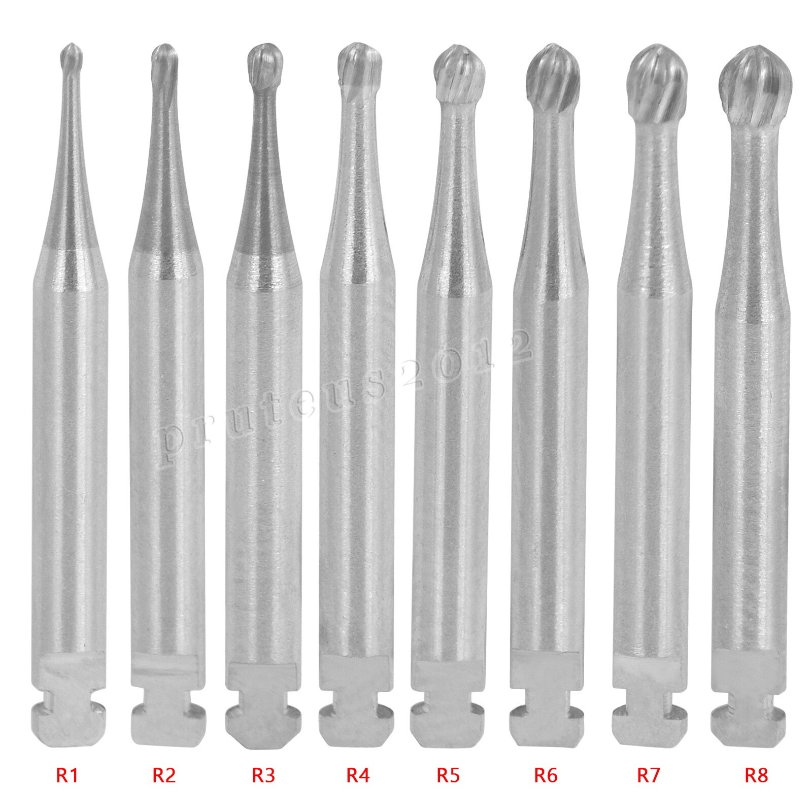 5-100 8 Types Dental Round Carbide Bur for Slow Speed Latch Type RA 1# – 8# Burs