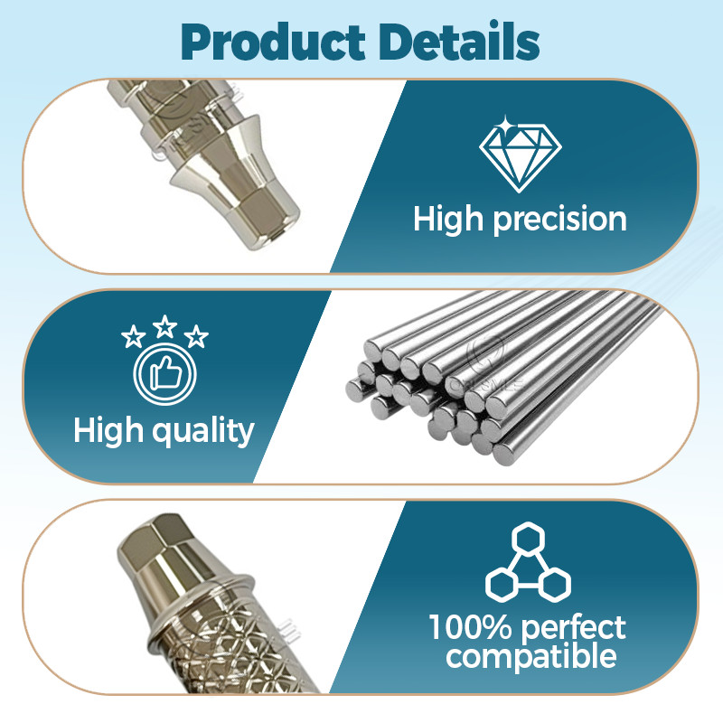 20Pcs Dental Temporary abutment Straight Mini/Regular Fit to Hiossen Osstem TS