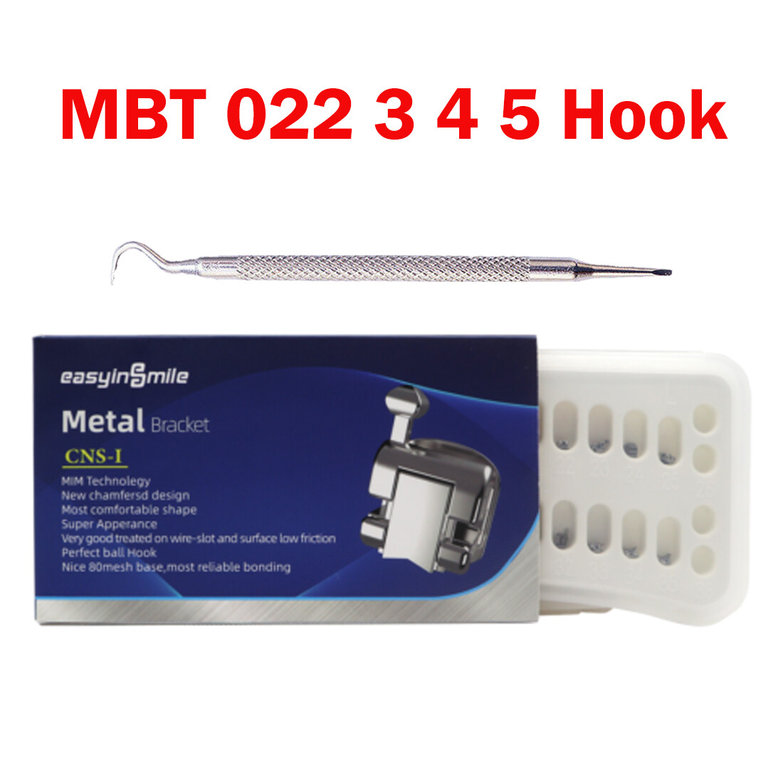 Orthodontic MINI Bracket MBT/ROTH Dental Metal Self-ligating Brace.022 345 Hook