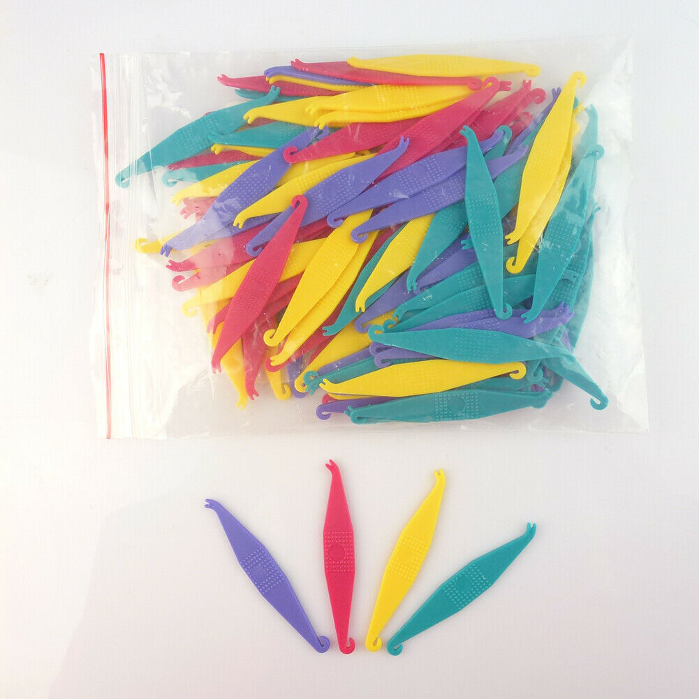100Pcs Dental Orthodontic Placers 6cm Elastic Rubber Band Mix Color For Braces