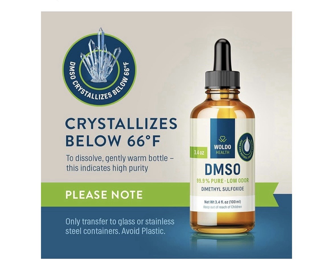 DMSO (Dimethyl Sulfoxide) 99.9% Pharmaceutical Grade 3.38Oz – Glass Bottle wi…