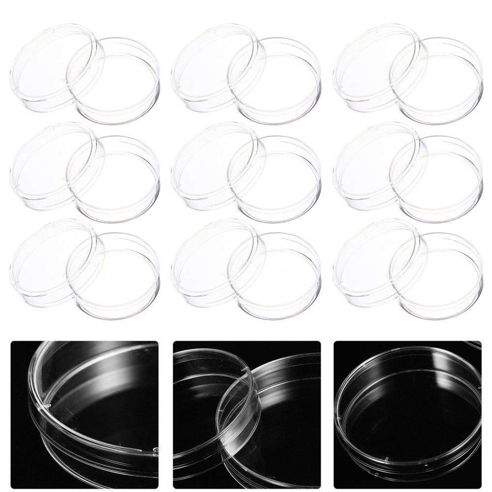 Set of 2 Extra Slim Petri Dish Science Experiment Laboratory Supply