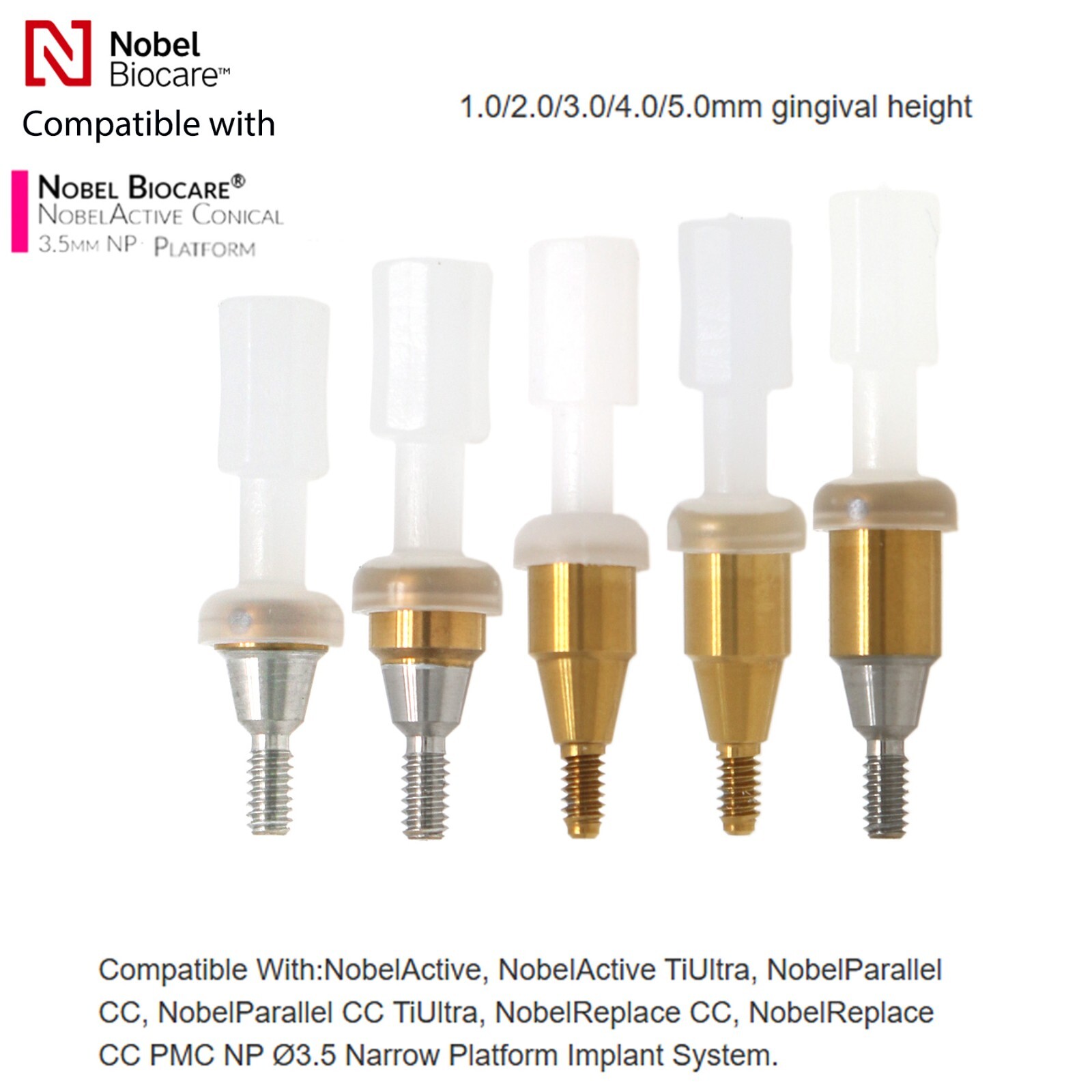 US Locator Abutment Compatible Nobel Active Conical Connection Internal RP/NP