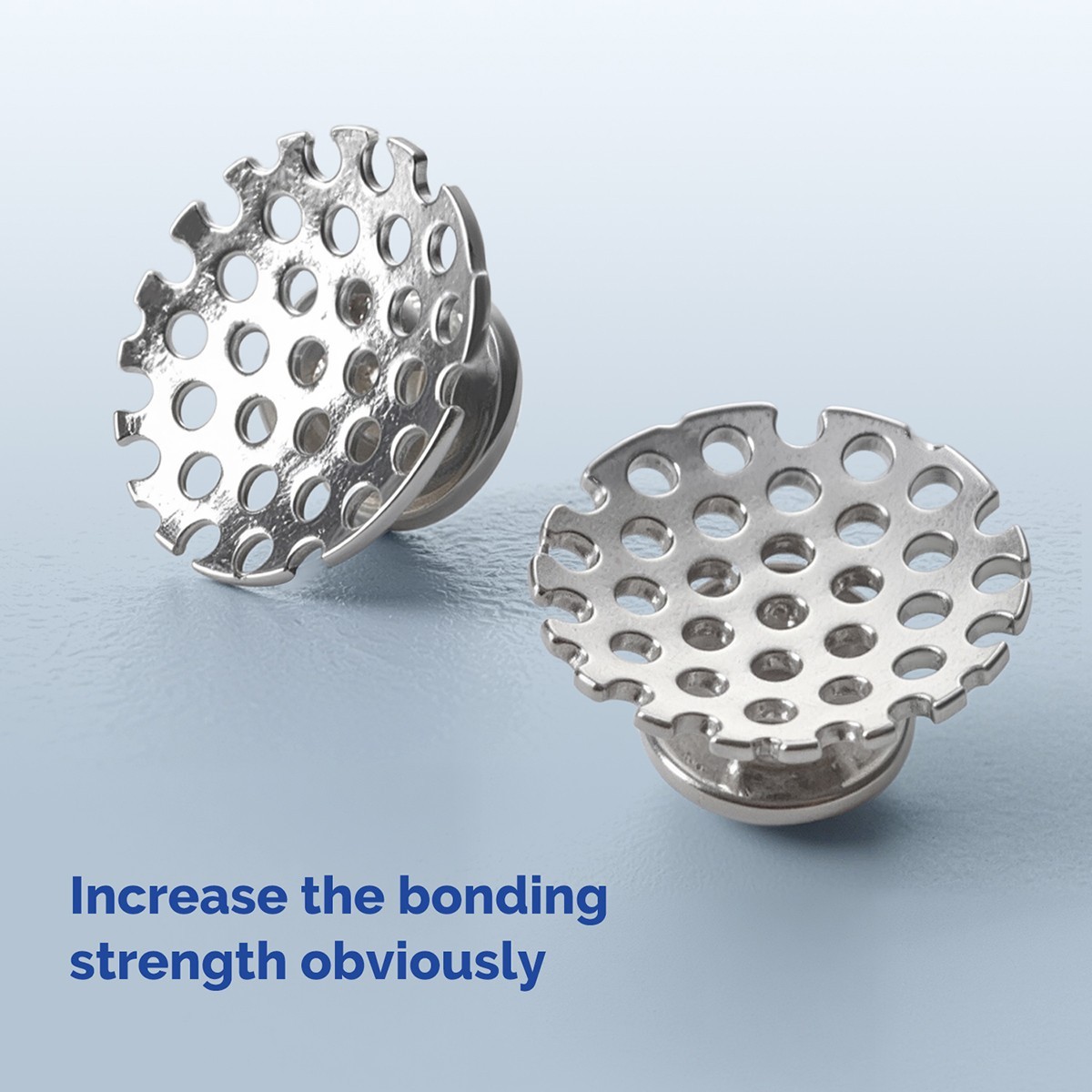 50PCS Dental Orthodontic Perforated Bondable Lingual Buttons With Hole Adhesive