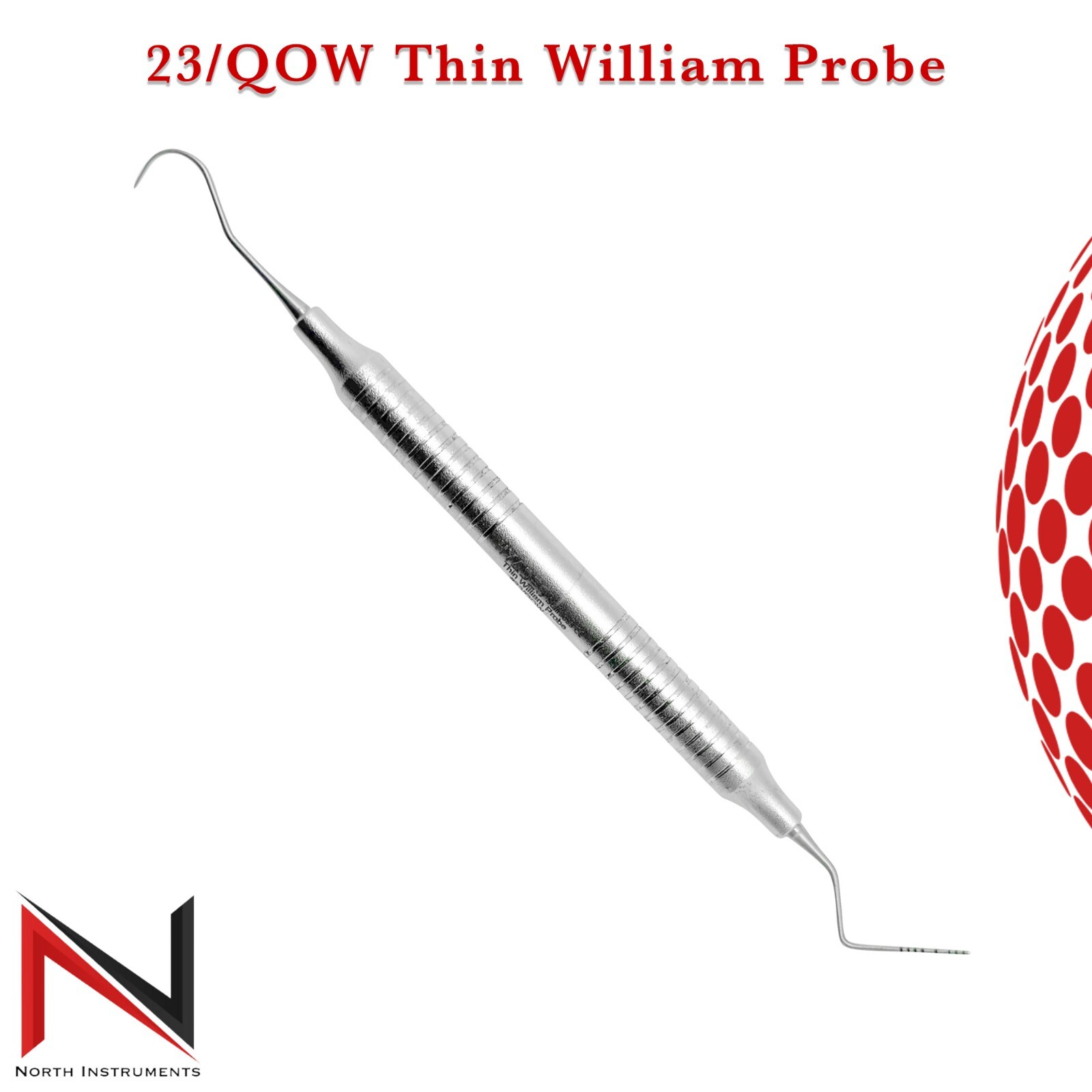 23/QOW Thin William Screening Probe Color Coded Dental Periodontal Instruments