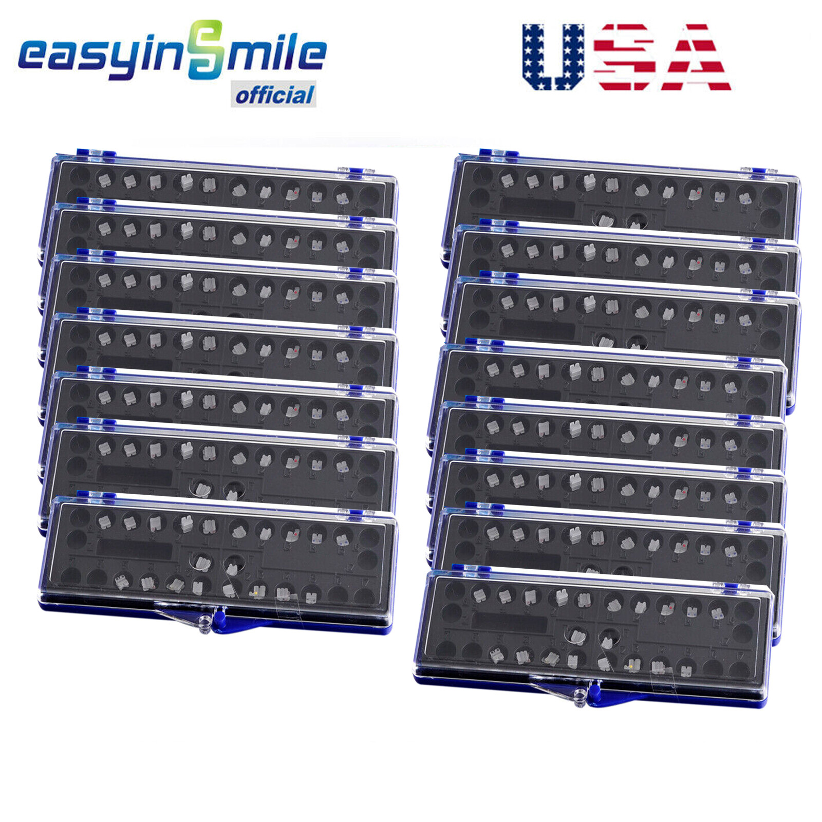 15packs Dental Ceramic Orthodontic Brackets Clear Braces Roth/MBT Slot.022 Hooks