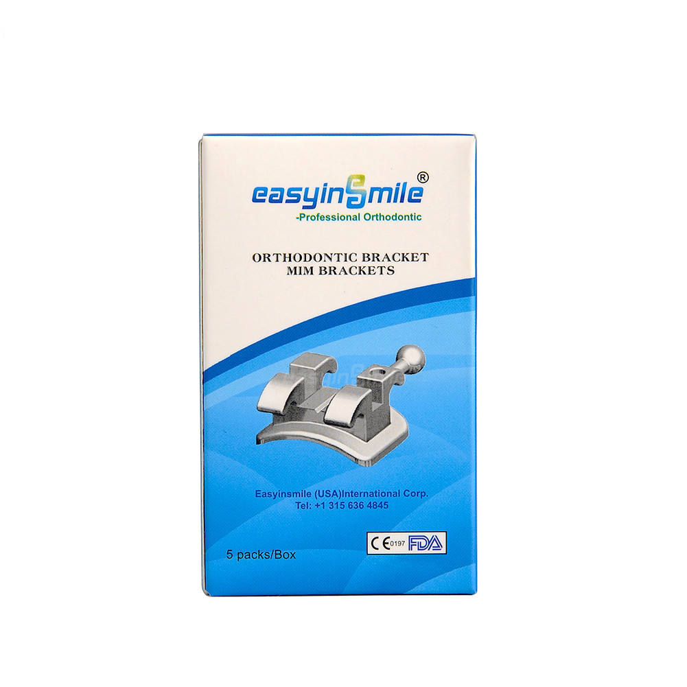 5Pack Dental Orthodontic Brackets MBT/Roth 022 3/345Hook Mini Metal Teeth Braces