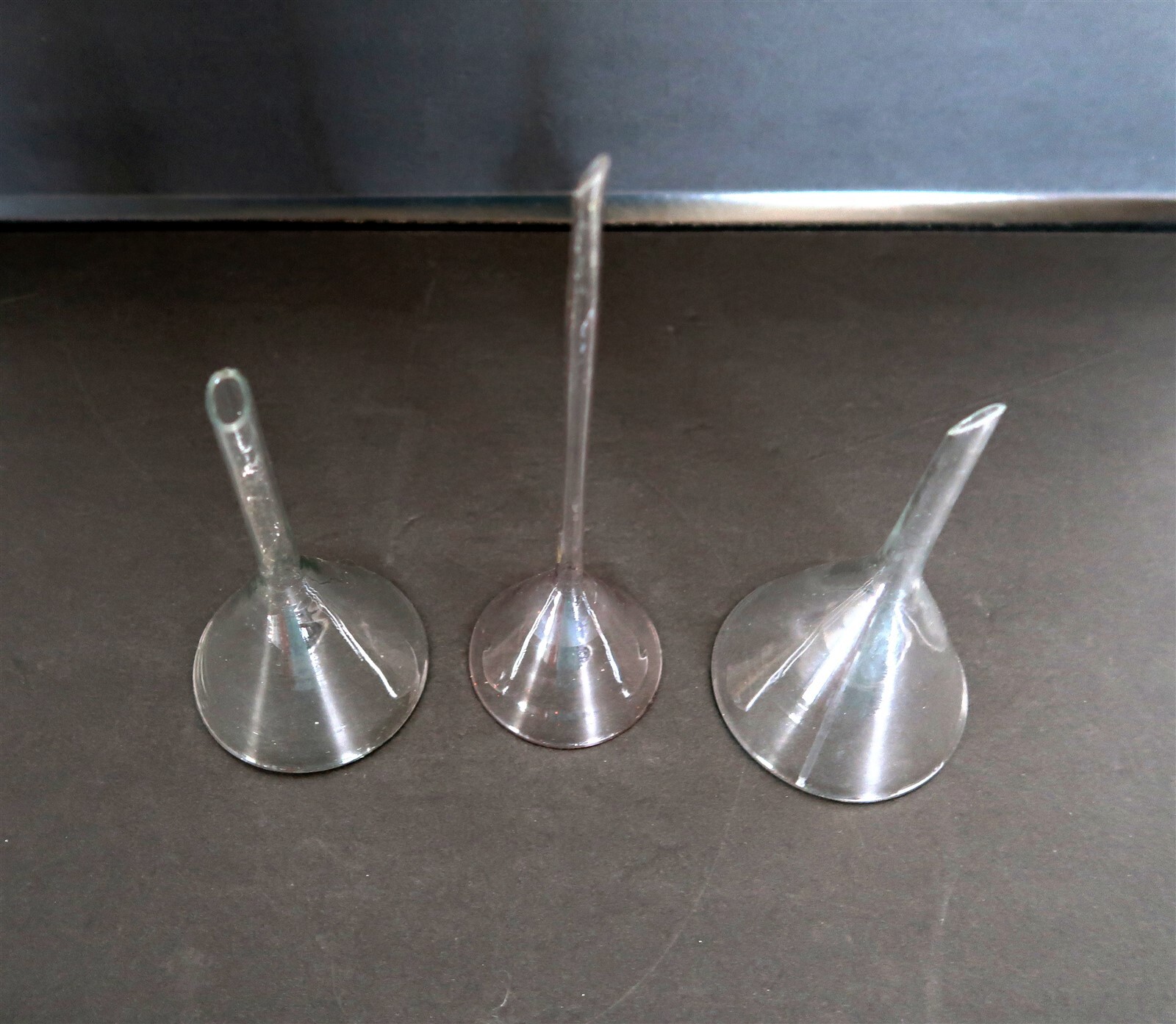 Lot of Lab Glass Funnels Scientific Instruments in 3 Mixed Sizes