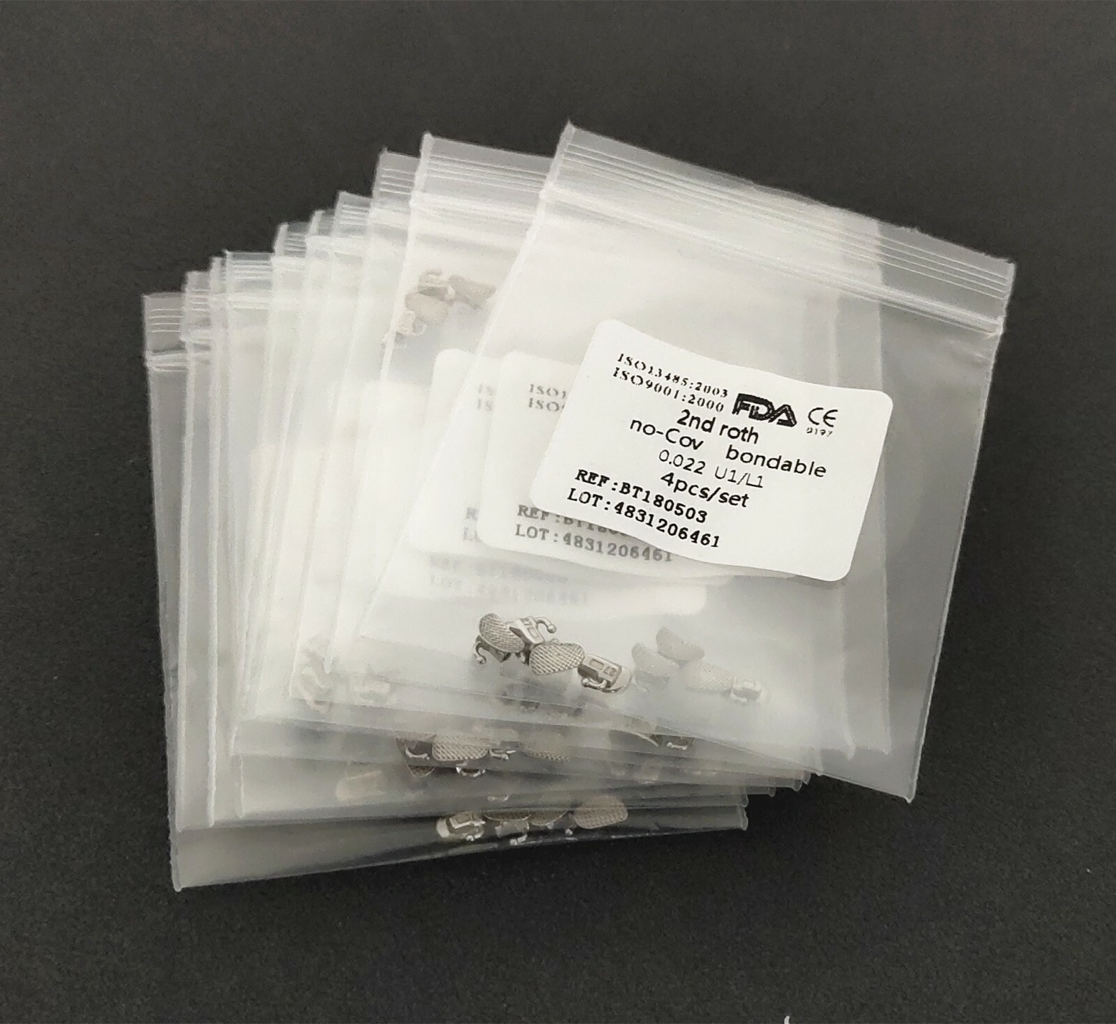 80Pcs Dental Orthodontic No-Con Buccal Tubes 1st/2nd Roth 0.022″ Molar Bondable