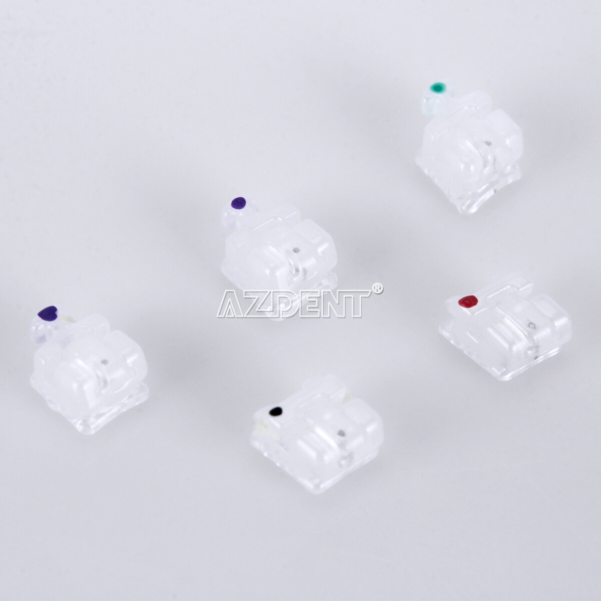 AZDENT Dental Self-Ligating Bracket Buccal Tube MBT Roth 0.022 Hooks 345/Tool
