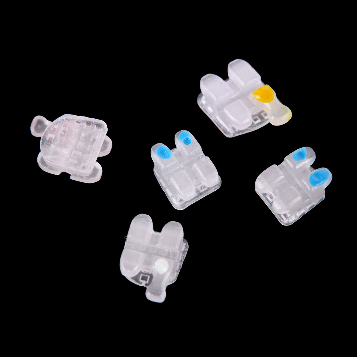 AZDENT Dental Orthodontic Ceramic Bracket Braces Roth MBT .022 Hooks 345