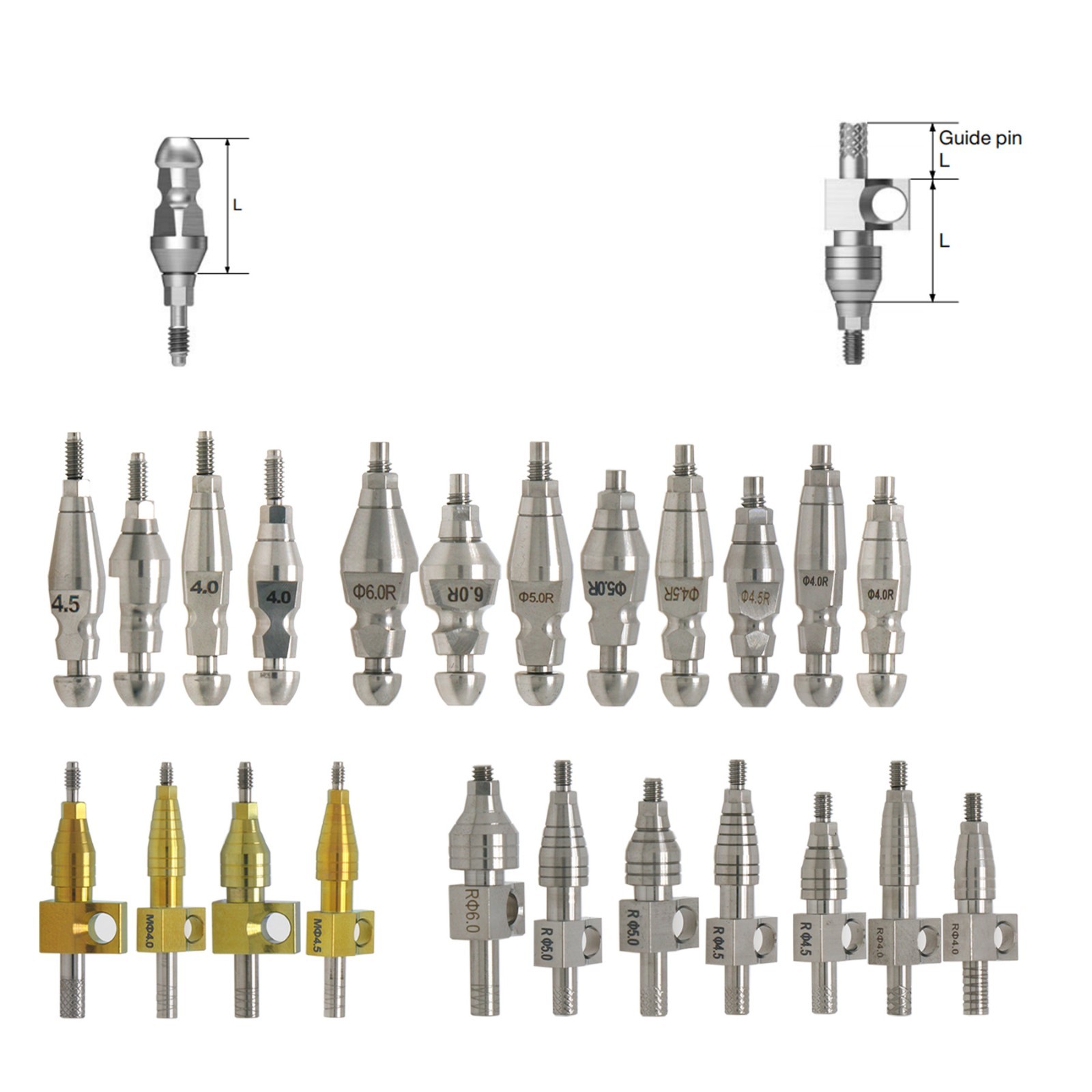 Open Closed Tray Impression Coping Guide Pin For Hiossen ET/OSST TS Mini/Regular