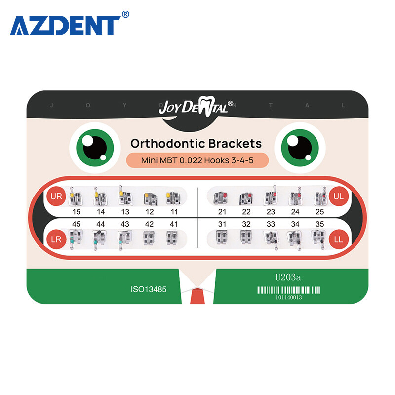 Dental Orthodontic Braces Brackets Mini Roth.022 Hook 345 /Round Arch Wires NITI