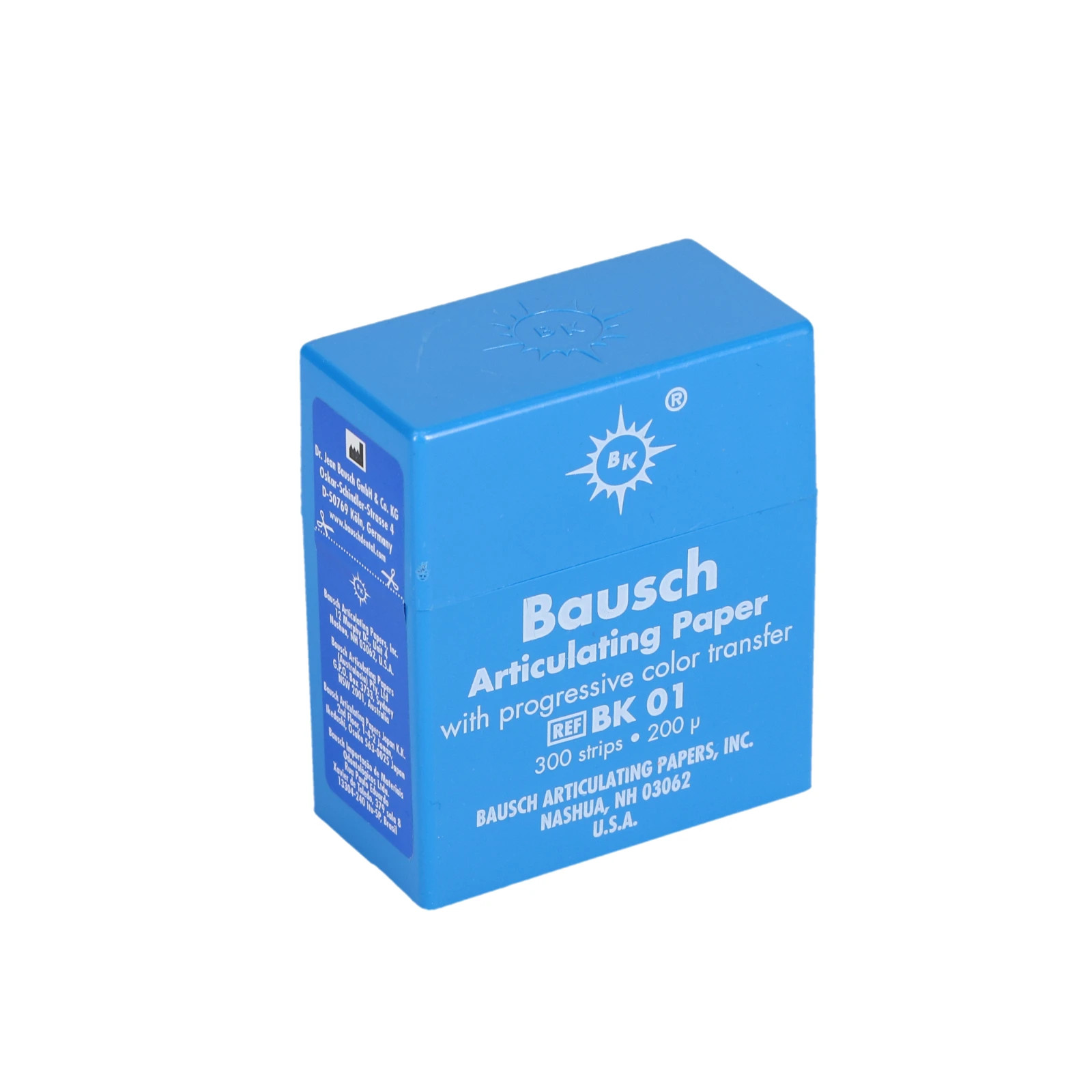 Bausch .008″ (200 microns) Blue Articulating Paper Strips, 300 Strips BK01