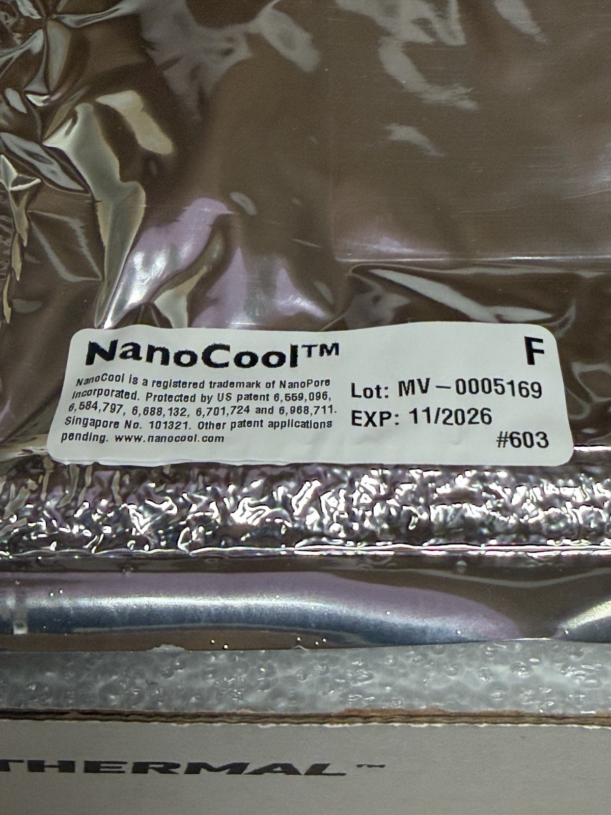 NanoCool Cooling Temp Control Shipping Unit Model 2-85396DP Exp Nov 2026