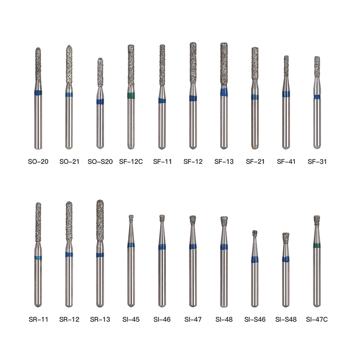 Dental Diamond Burs Drill FG 1.6mm Round Taper For High Speed Handpiece 5pc/Pack