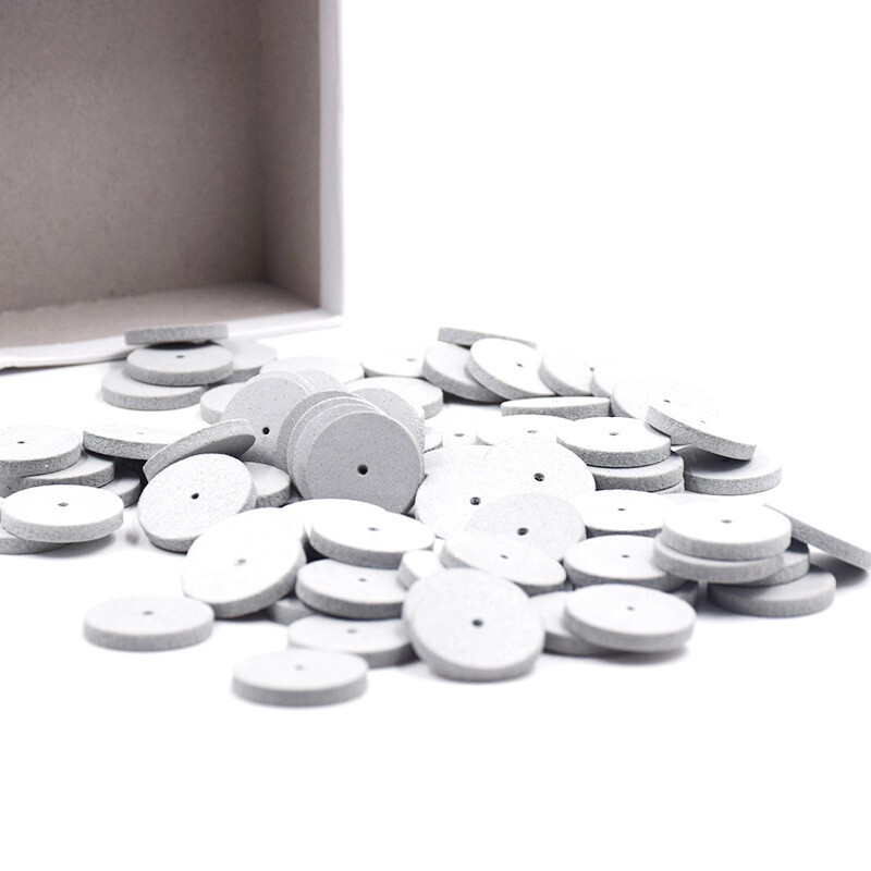 50Pc Dental White Resin Porcelain Silicone Rubber Coarse Polishing Wheels Polish