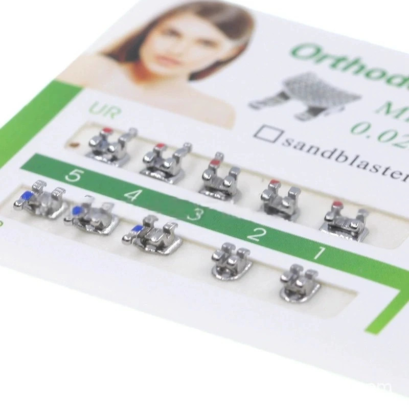 10 Cards Dental Orthodontic Brackets MIM Monoblock Mini Roth/MBT 022 345 Hooks