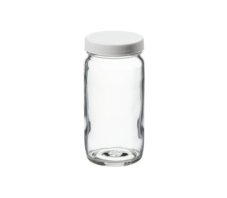 Thermo / I-Chem Widemouth 250mL Tall Glass Jars w Lids 12 Ct Case. New. $172 val