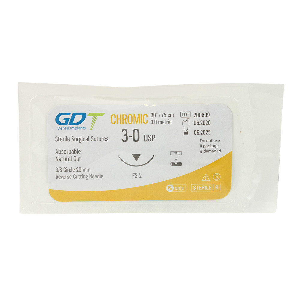 Dental Monofilament Chromic Coating Atraumatic Gut Absrbble Braided Suture 75cm