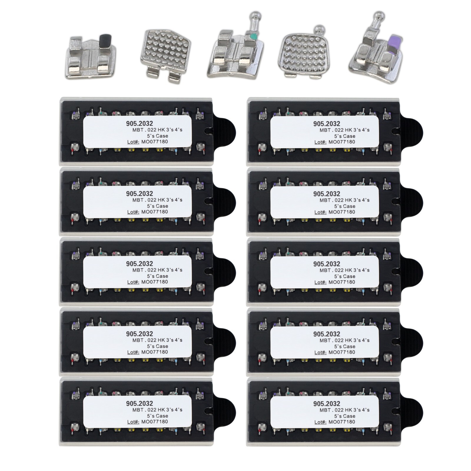 Orthodontic Dental Brackets Brace Mini Roth MBT 018 022 Slot 345 Hooks Metal MIM